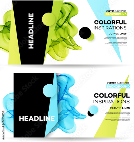 Abstract smoky waves  background. Template brochure design