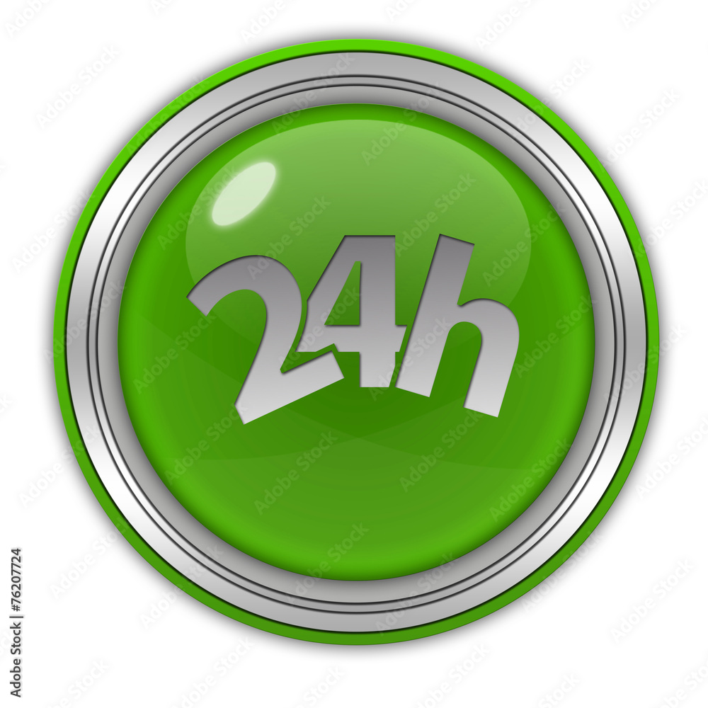24 hours circular icon on white background 24 hours circular icon on white background