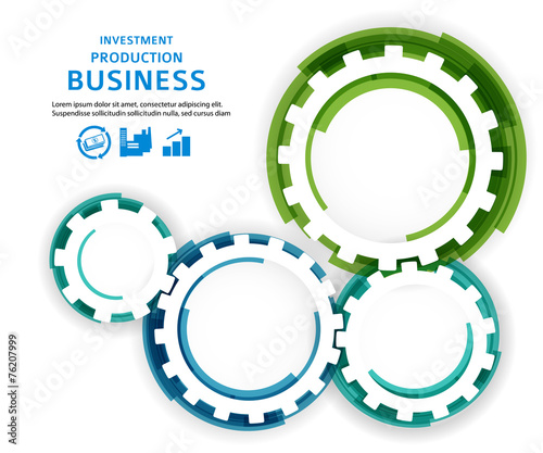 business investment concept brush effect it draw gear