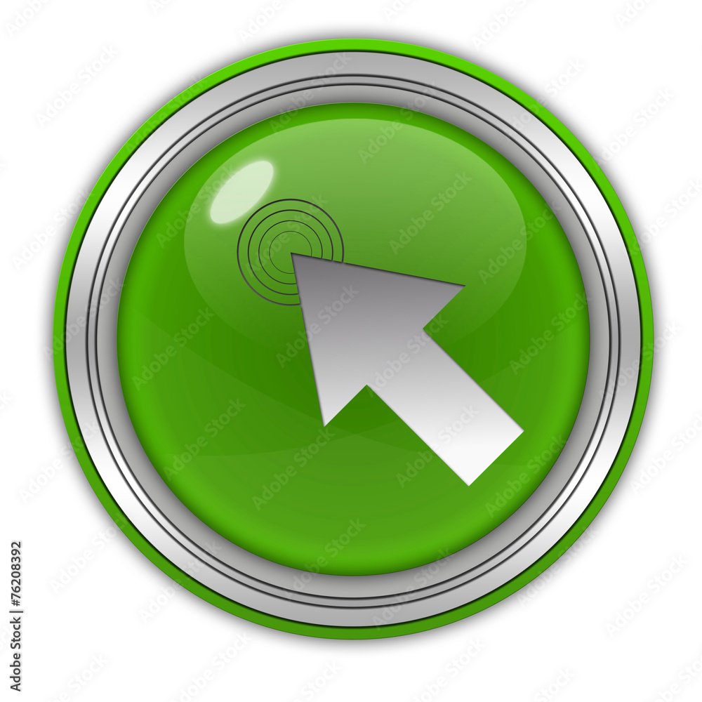 Click here circular icon on white background Click here circular icon on white background