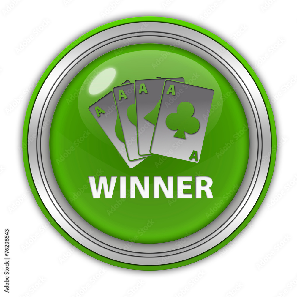 Winner circular icon on white background Winner circular icon on white background
