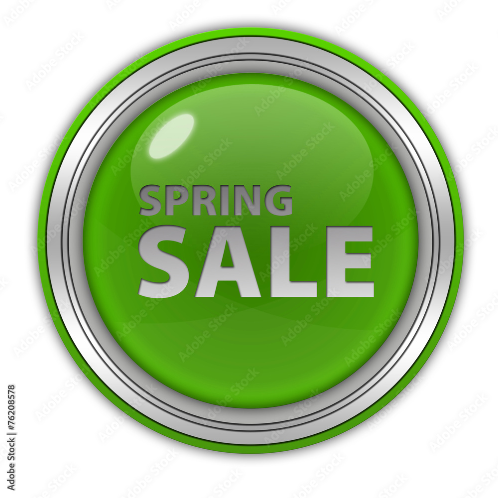 Spring sale circular icon on white background Spring sale circular icon on white background