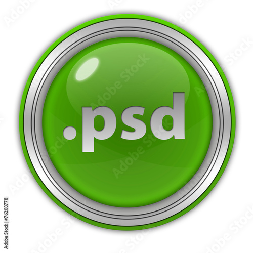 .psd circular icon on white background