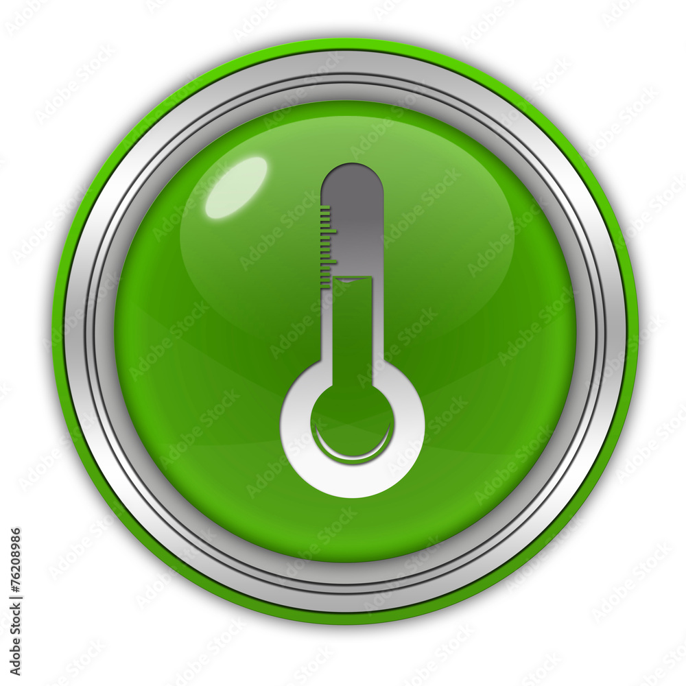 Temperature circular icon on white background