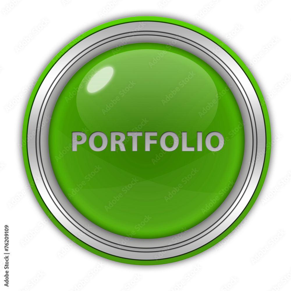 Porfolio circular icon on white background Porfolio circular icon on white background