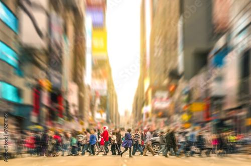 People walking on the street of Manhattan - New York City