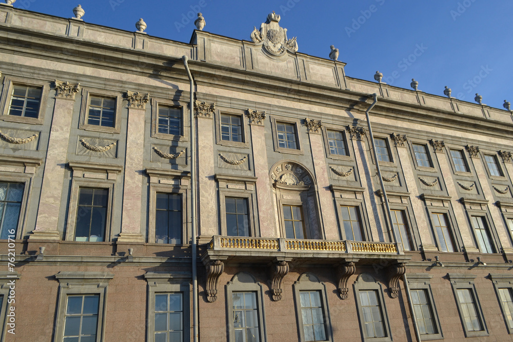 The facade of Marble Palace in St.Petersburg