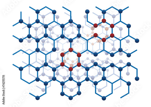 science particle molecule atom cell vector illustration
