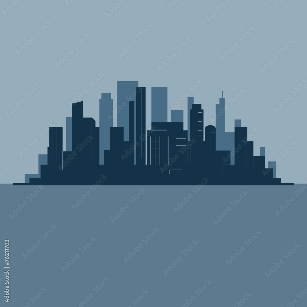 City skyline silhouette