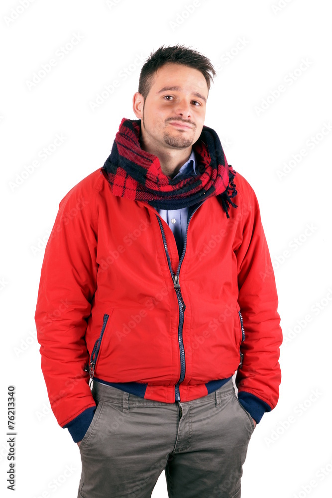 Boy with red jacket Boy with red jacket