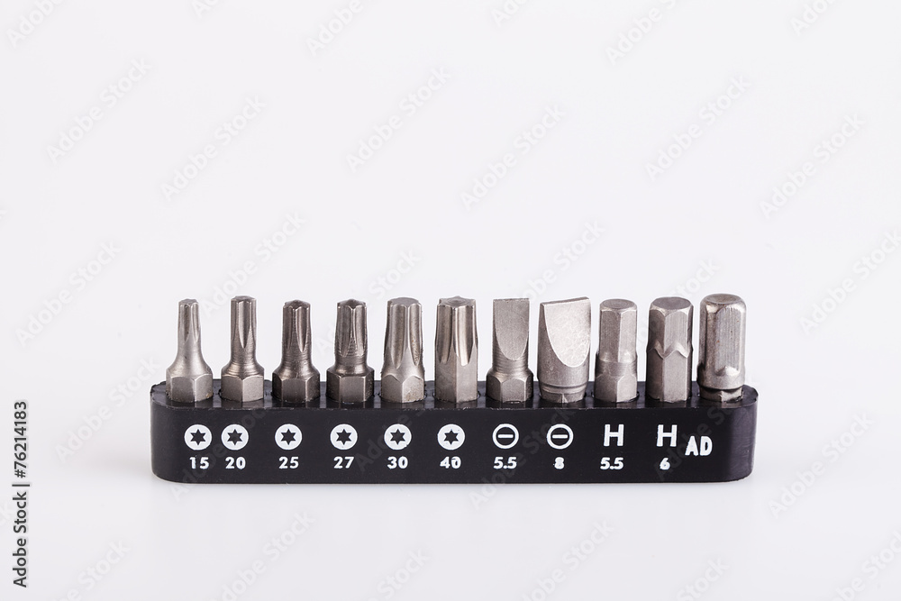 Tools collection - Set of heads for screwdriver Tools collection - Set of heads for screwdriver