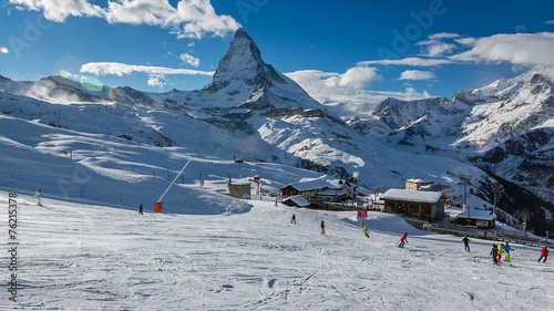 Zermatt Ski Resort and Matternhorn Peak, Time-lapse, Zermatt