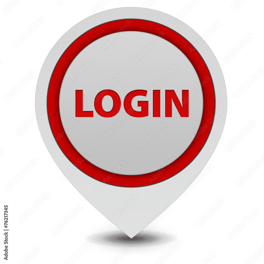 login pointer icon on white background login pointer icon on white background