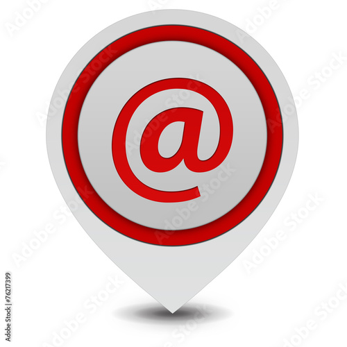 Email pointer icon on white background