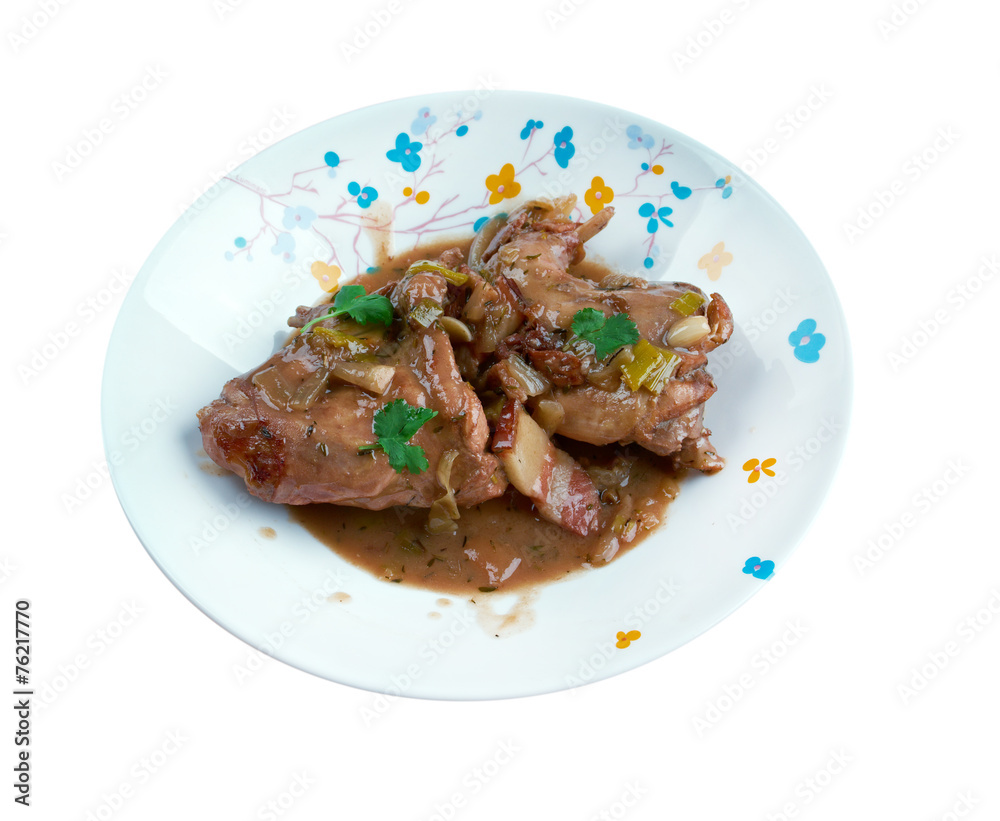 Hasenpfeffer stew rabbit Hasenpfeffer stew rabbit