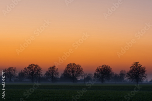 Countryside at sunrise