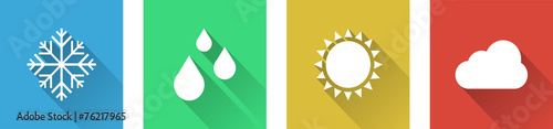 Seasons Icon Set - Vector