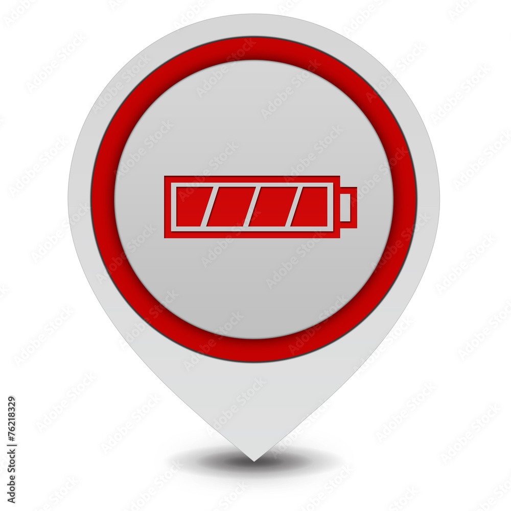 battery pointer icon on white background battery pointer icon on white background