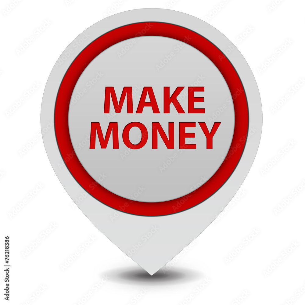 Make money pointer icon on white background Make money pointer icon on white background