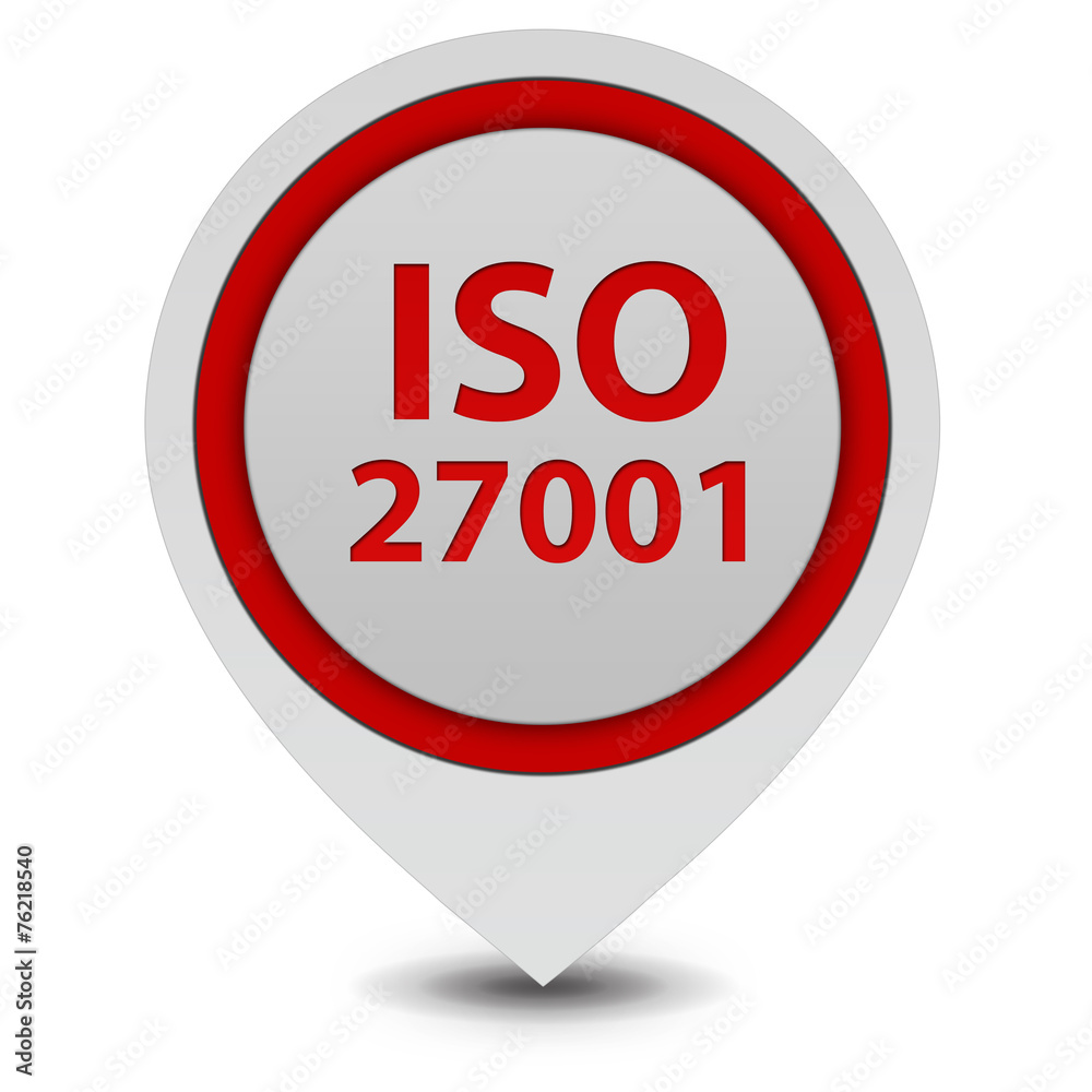 Iso 27001 pointer icon on white background Iso 27001 pointer icon on white background