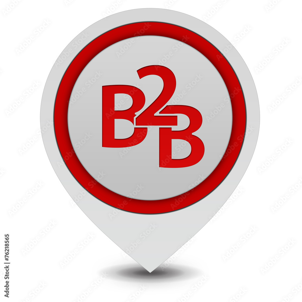 B2B pointer icon on white background B2B pointer icon on white background