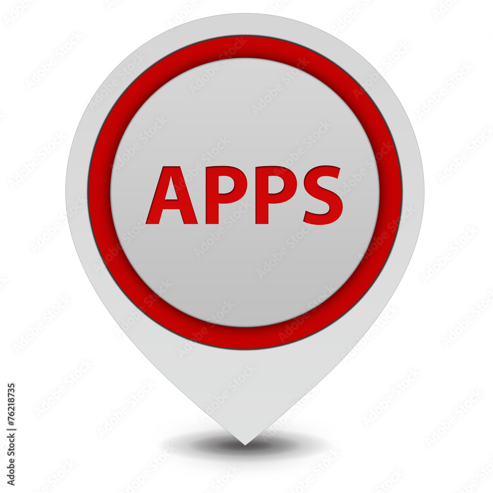 Apps pointer icon on white background Apps pointer icon on white background