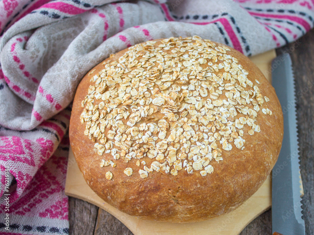 freshly baked homemade oatmeal bread freshly baked homemade oatmeal bread