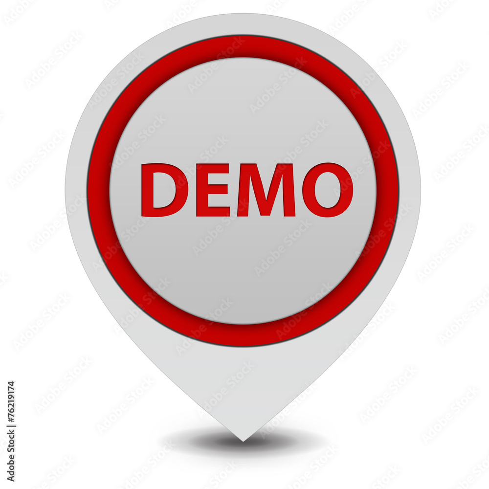 Demo pointer icon on white background Demo pointer icon on white background