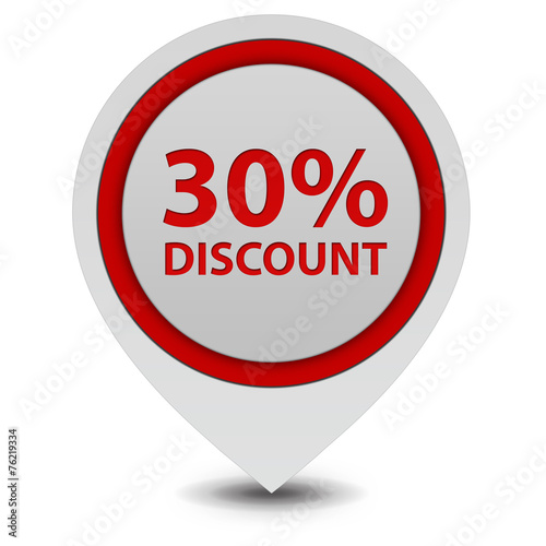 Discount thirty percent pointer icon on white background Free Download Discount thirty percent pointer icon on white background - GFXLoad