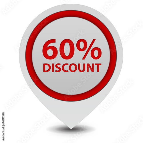 Discount sixty percent pointer icon on white background Free Download Discount sixty percent pointer icon on white background - GFXLoad