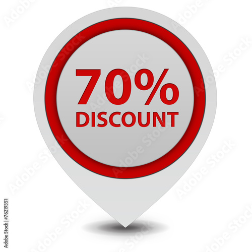 Discount seventy percent pointer icon on white background Free Download Discount seventy percent pointer icon on white background - GFXLoad