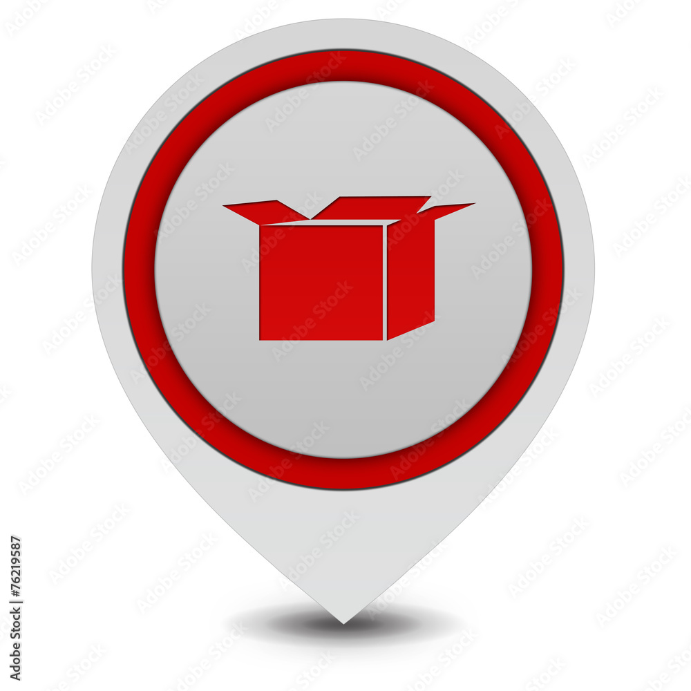 Box pointer icon on white background Box pointer icon on white background