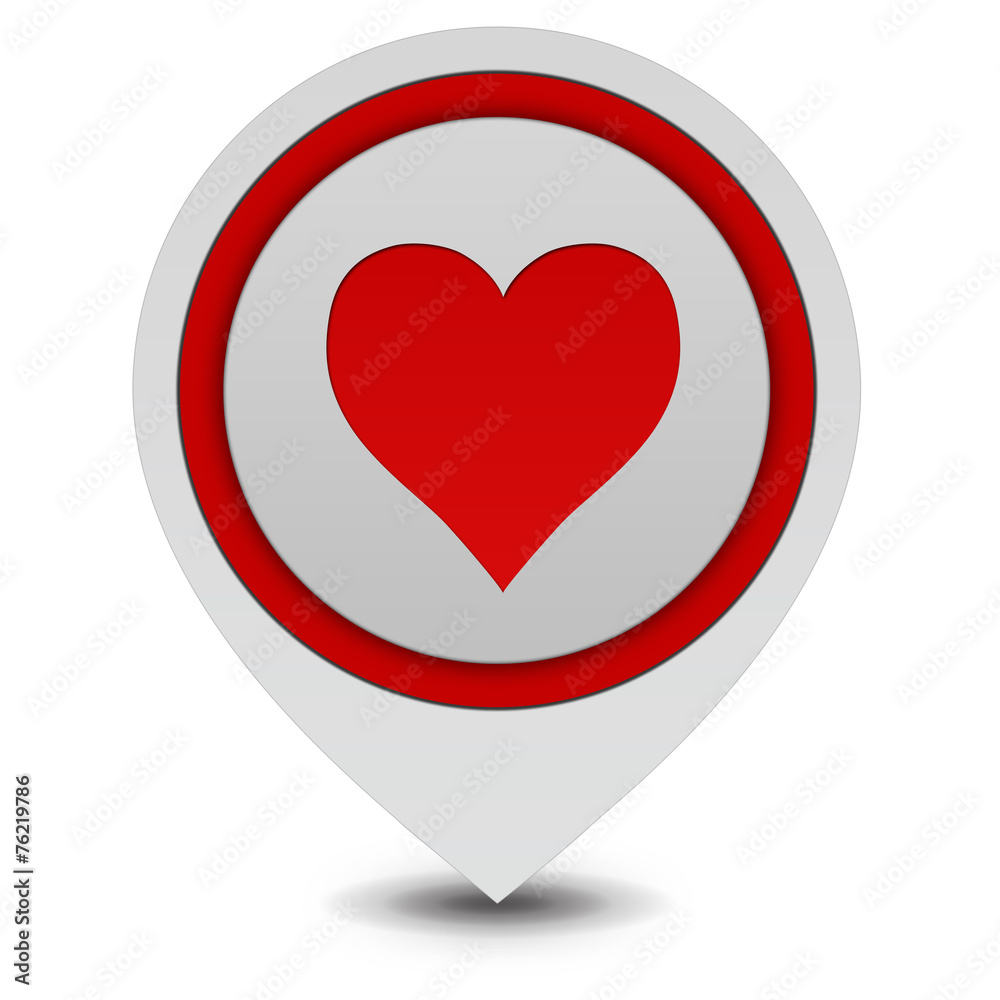 Heart pointer icon on white background Heart pointer icon on white background