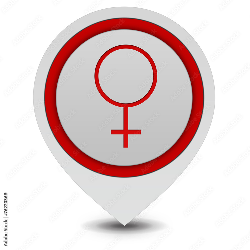 Female pointer icon on white background Female pointer icon on white background