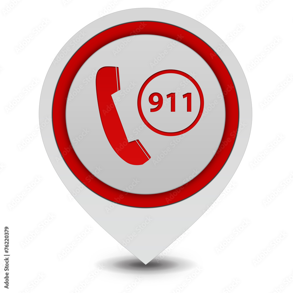 Emergency pointer icon on white background Emergency pointer icon on white background