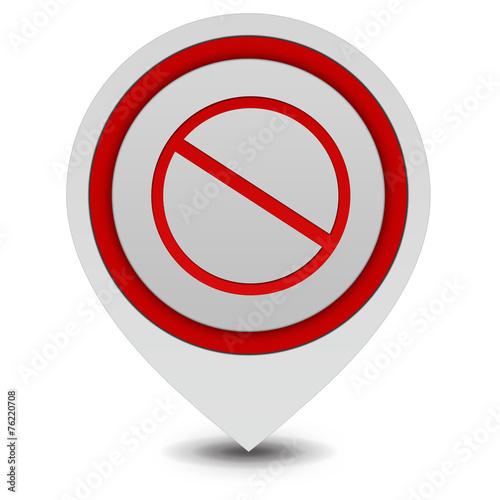 Ban pointer icon on white background Free Download Ban pointer icon on white background - GFXLoad