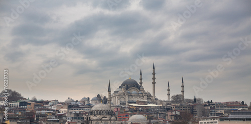 Suleymaniye Mosque and istanbul skyline, Turkey