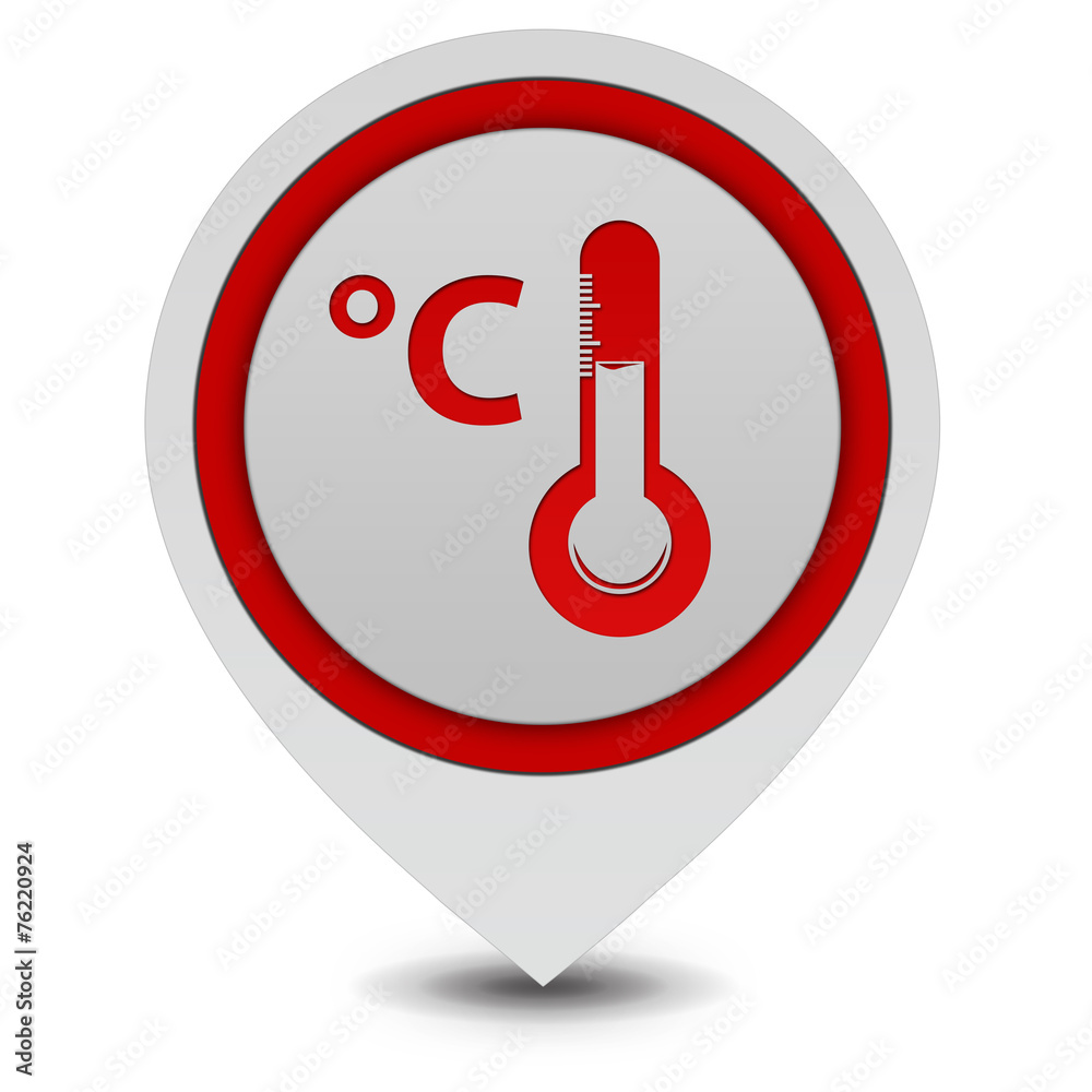 Celsius pointer icon on white background Celsius pointer icon on white background