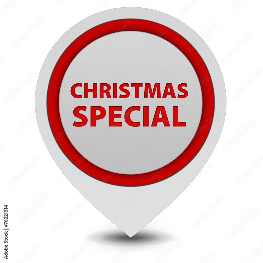 Christmas special pointer icon on white background Christmas special pointer icon on white background
