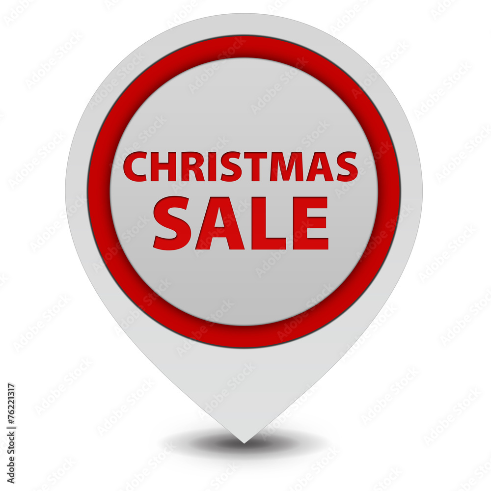 Christmas sale pointer icon on white background Christmas sale pointer icon on white background