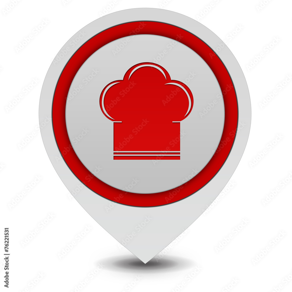 Chef pointer icon on white background Chef pointer icon on white background