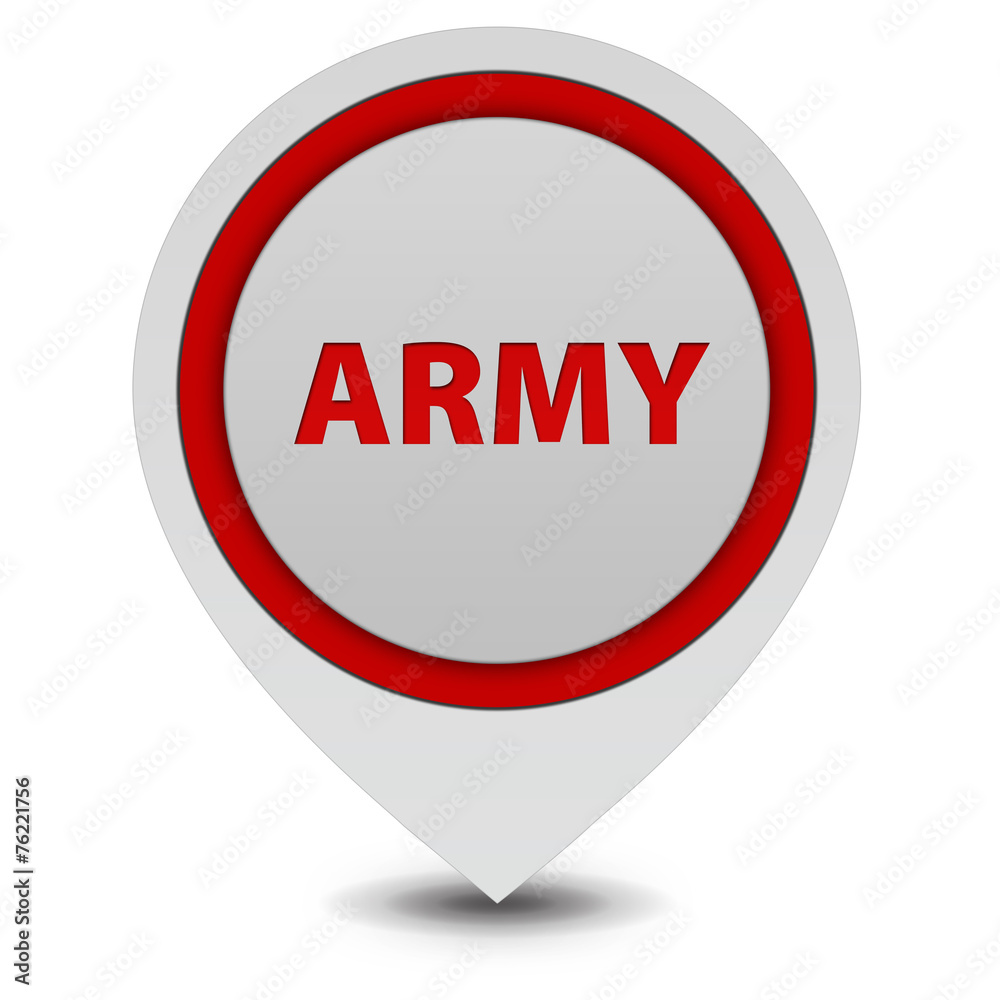 Army pointer icon on white background Army pointer icon on white background