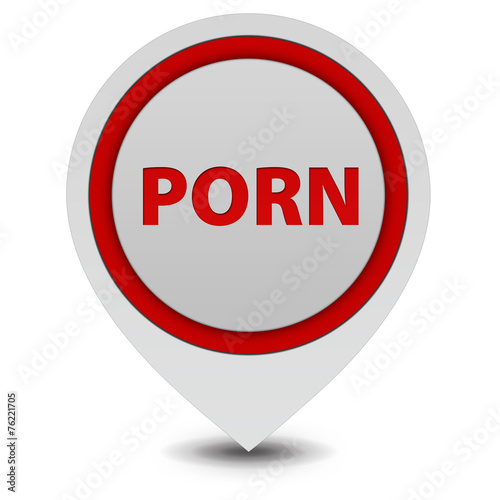 Porn pointer icon on white background