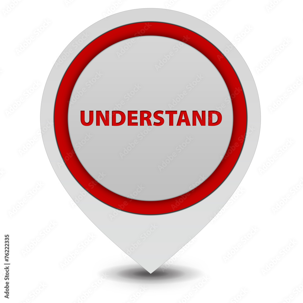 Understand pointer icon on white background Understand pointer icon on white background