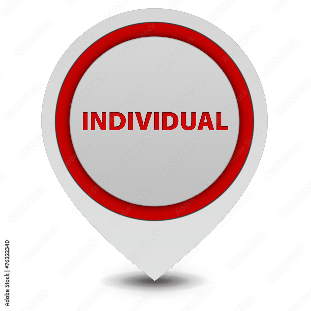 Individual pointer icon on white background Individual pointer icon on white background