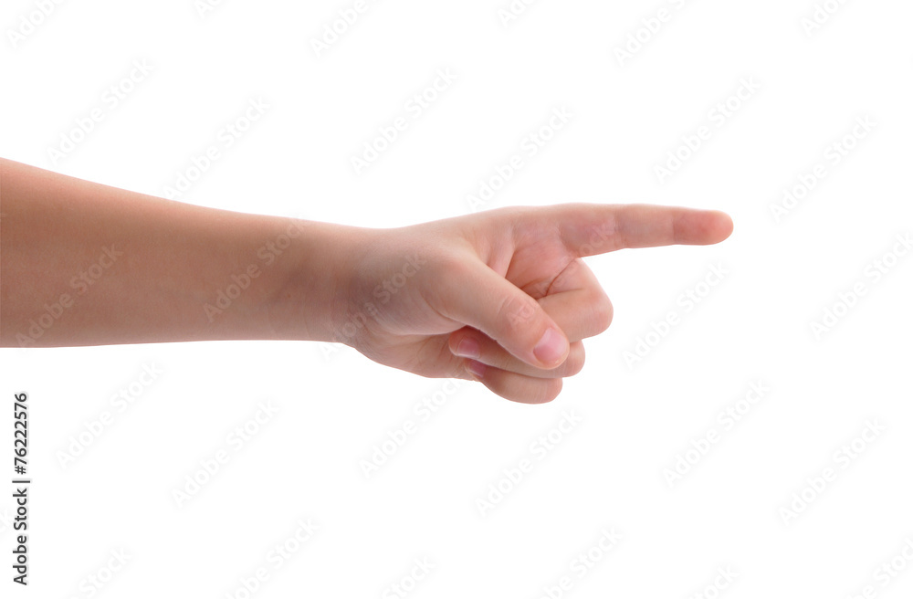Index finger pointing isolated with clipping path included Index finger pointing isolated with clipping path included