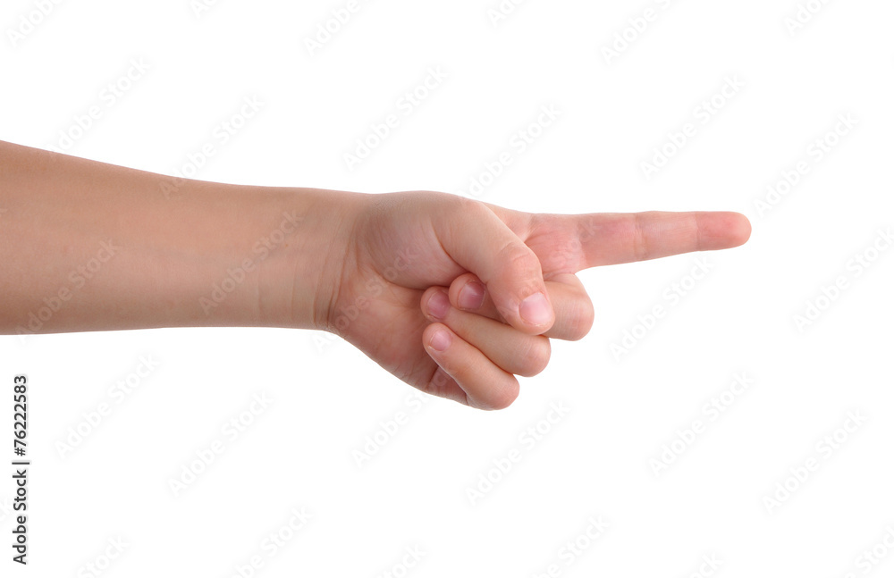 Index finger pointing isolated with clipping path included Index finger pointing isolated with clipping path included