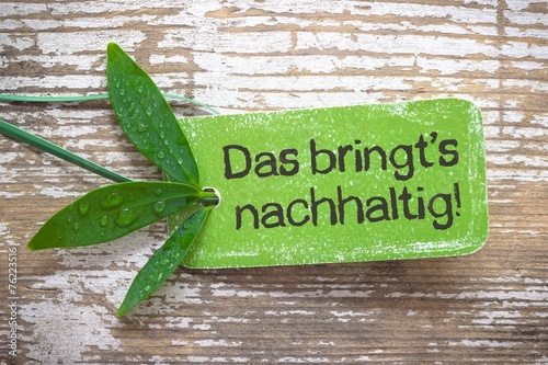 Das bringt´s nachhaltig! photo