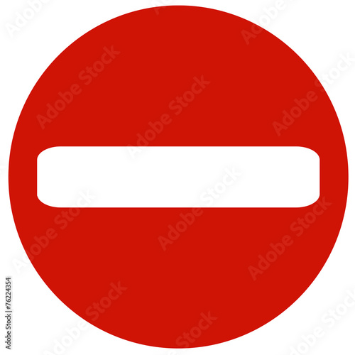 no entry sign board