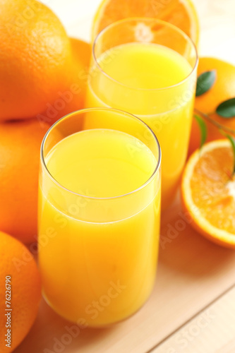 Freshly squeezed orange juice, close-up